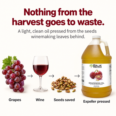 Baja Precious Grapeseed Oil, 100% Pure, 1 Gallon