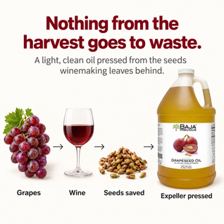 Baja Precious Grapeseed Oil, 100% Pure, 1 Gallon